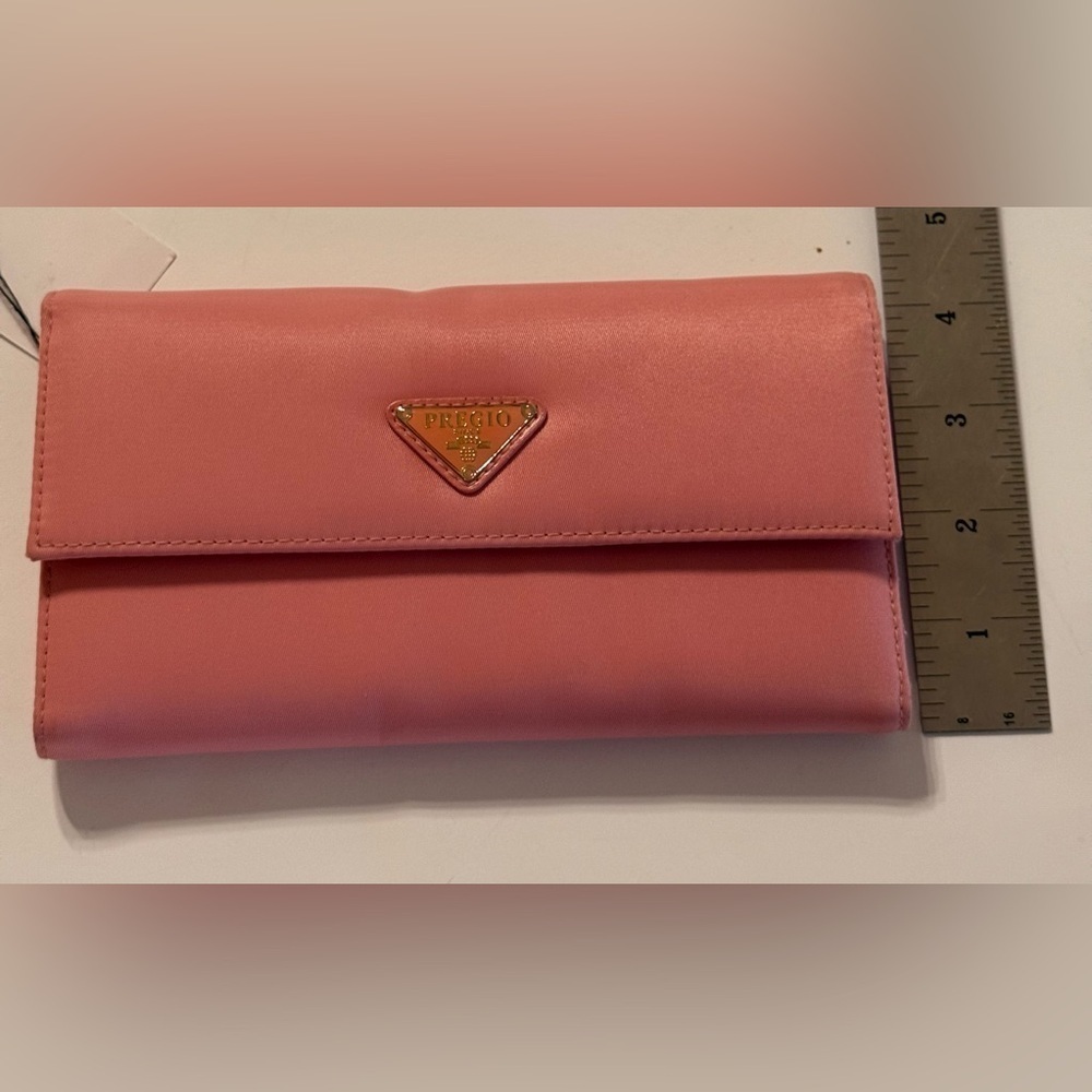 NWT Pregio Women’s Peach Color Wallet CC Slips, ID Slip, Bill Slip Snap Closure - Picture 11 of 16